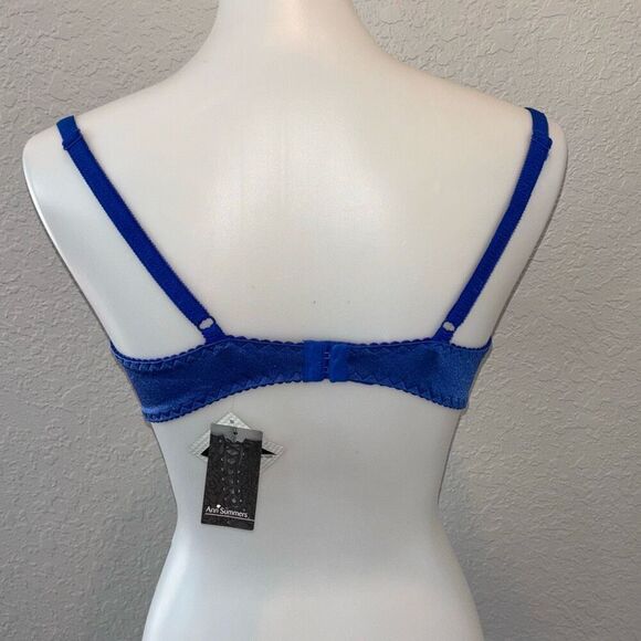 New w tag Ann Summers Thrill bra blue 40DD lycra floral - Picture 3 of 7